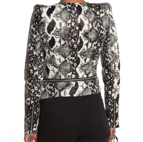 NWT: TOV Power Shoulder Faux Snakeskin Leather… - Picture 2 of 6